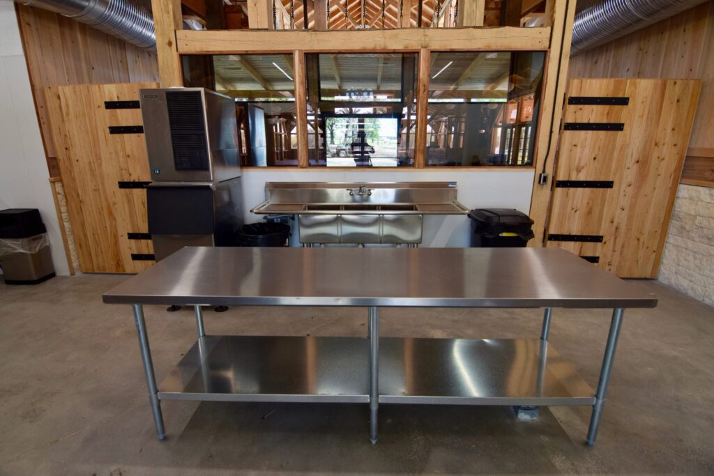 Catering prep kitchen at The Barn at Cottonwood Ranch